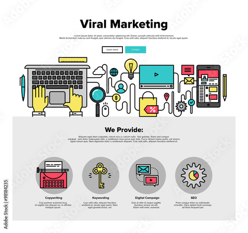 Viral marketing flat line web graphics