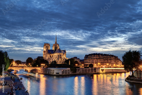 Notre-Dame at the blue hour in Paris © jw34