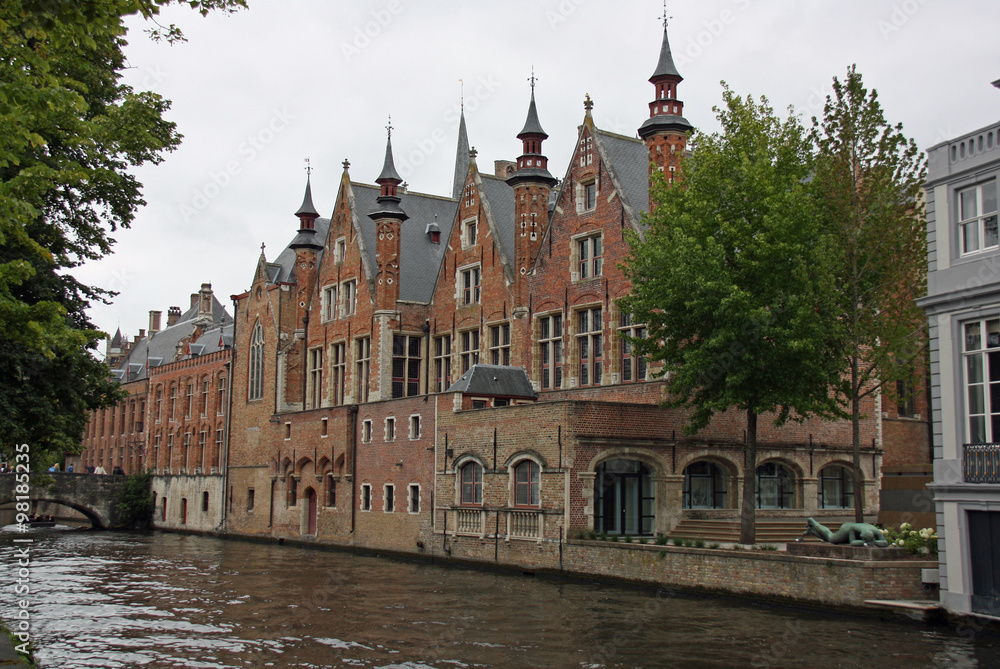 Bruges, les canaux de la cité médiévale, Belgique
