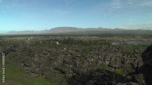  Þingvellir(Pingvellir, Thingvellir),  National Park in Iceland Panorama