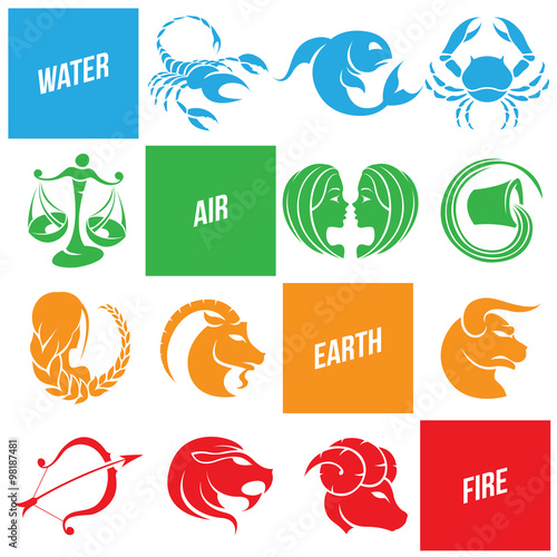 Colorful Zodiac Star Signs