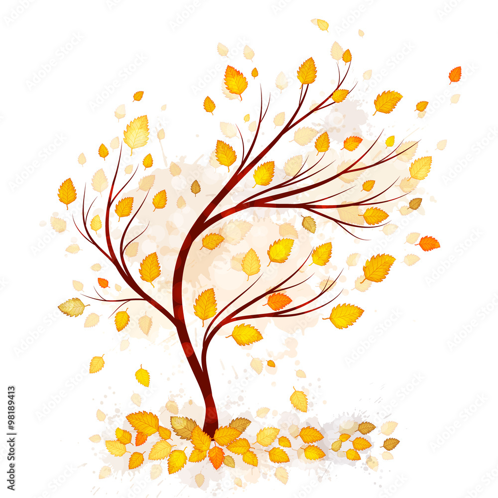 Autumn tree vector
