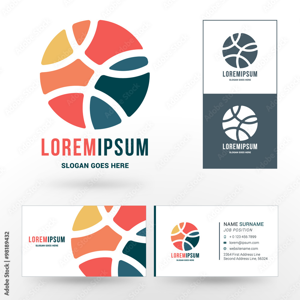 Vector Logo Template. Globe Logo. Abstract Rounded Shape