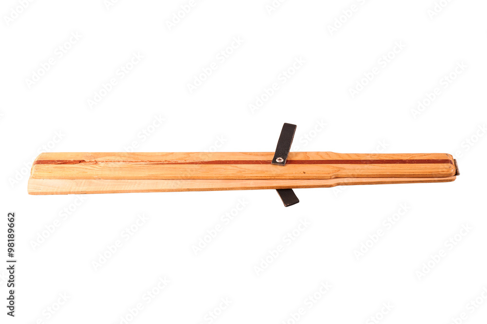 slap-stick percussion instrument isolated on white background
slap-stick percussion instrument isolated on white background