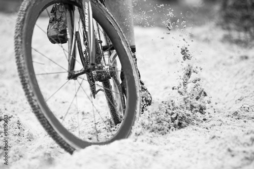 Cyclist in Sand Pit