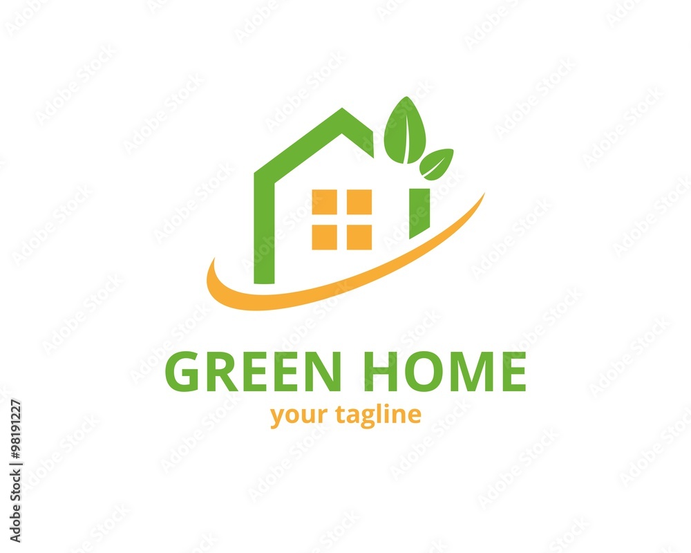 Green Home Logo Template Green Home Logo Template