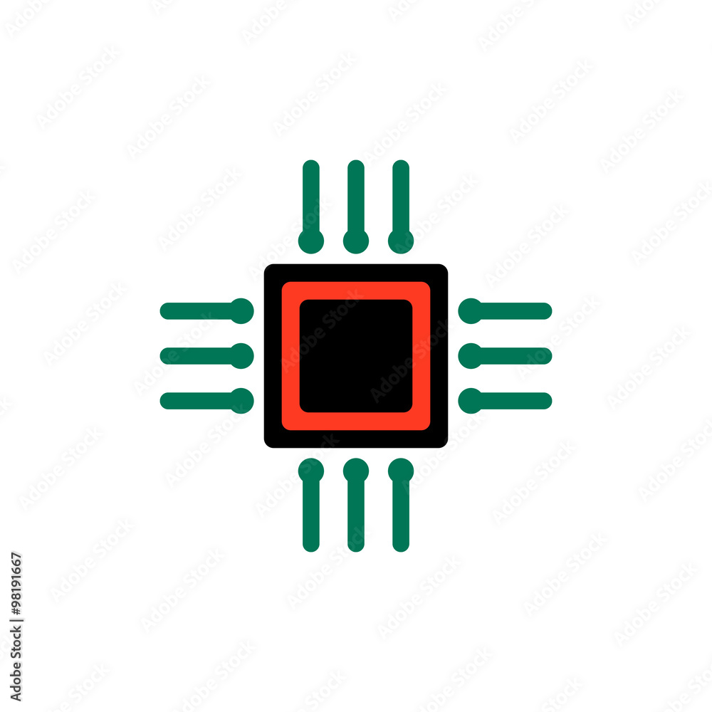 cpu icon. cpu icon.