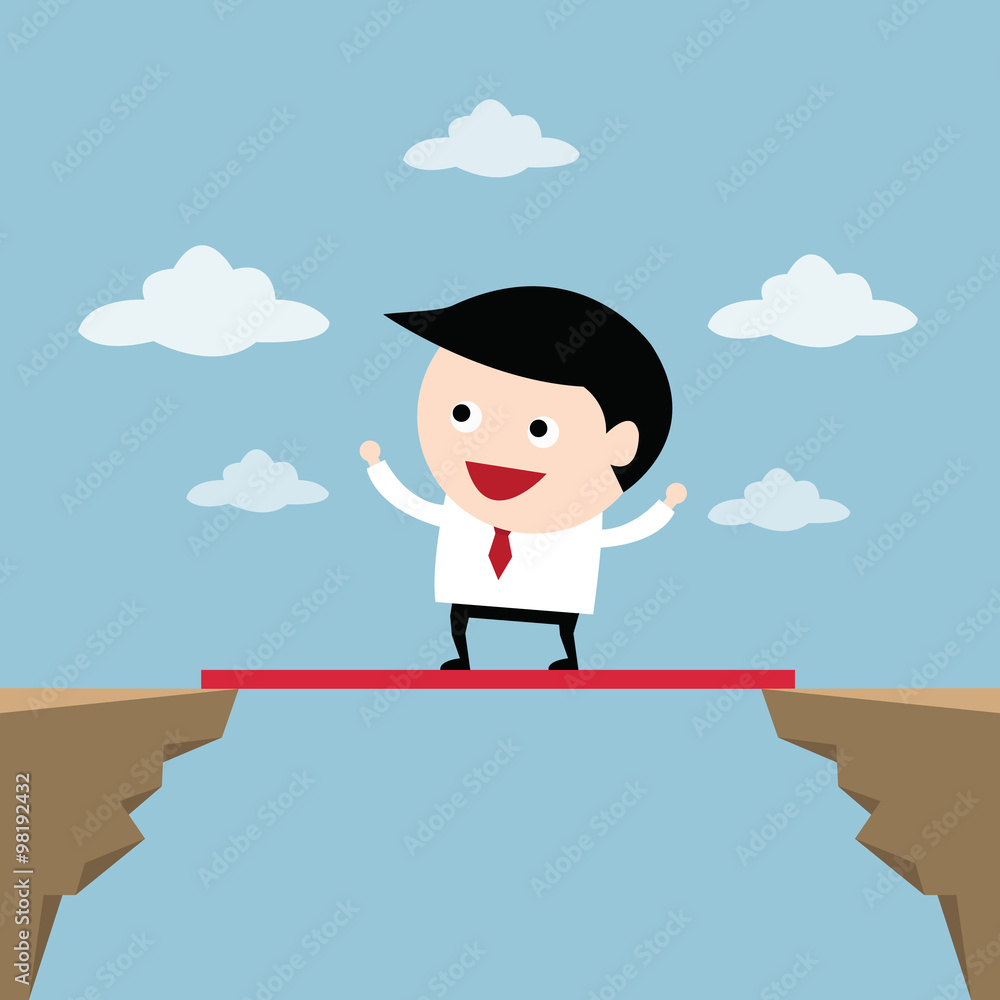 businessman relax in risk, flat design businessman relax in risk, flat design