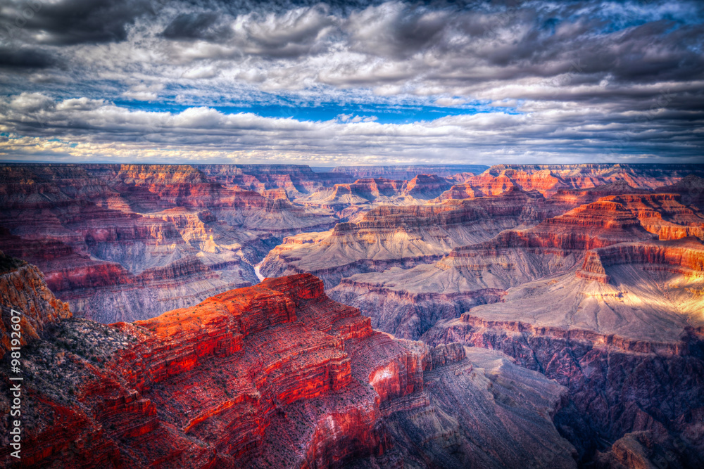 famous  view of Grand Canyon , Arizona - obrazy, fototapety, plakaty 