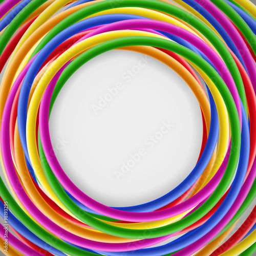 Background with colored plastic wires