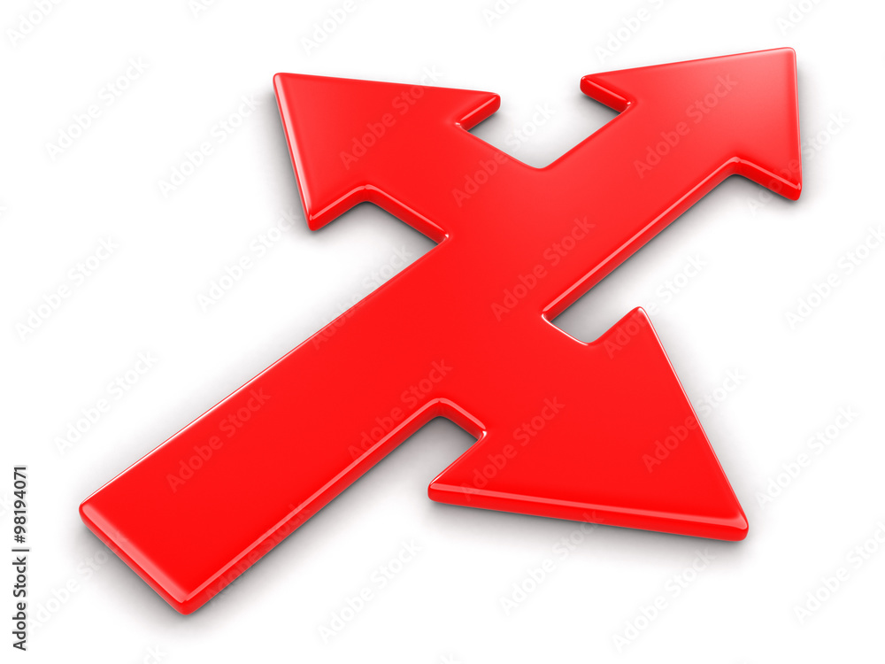 3d image of arrow in three directions. Image with clipping path 3d image of arrow in three directions. Image with clipping path