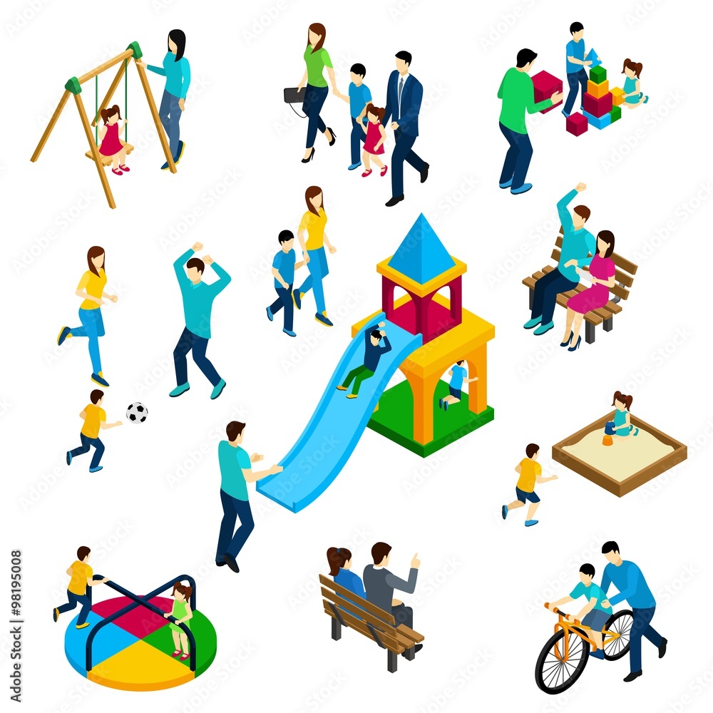 Fototapeta premium Family Playing Concept