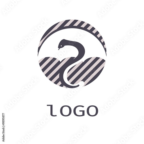 Vector of medicine icon. Snakes and umbrella. Business icon for the company. Logo for charity, health, voluntary, non profit organization, isolated on white background, vector illustration.