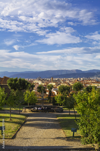 Florence view from the garden of Boboli