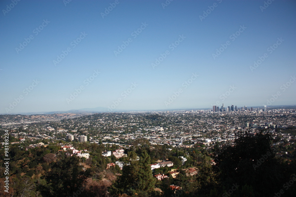 Downtown Los Angeles view from Griffith Park, USA Downtown Los Angeles view from Griffith Park, USA