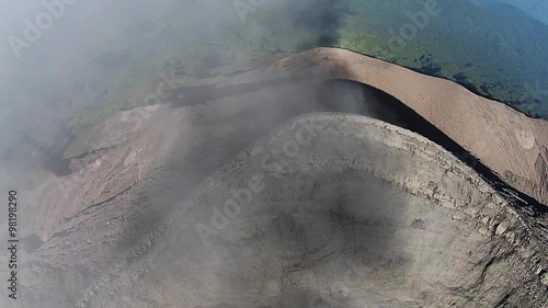 Kerinici volcano, Indonesia, view from air photo