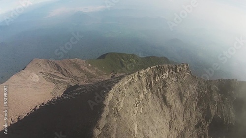 Kerinici volcano, Indonesia, view from air photo