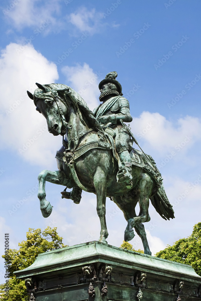Famous historical statue at Noordeinde, The Hague, The Netherlands