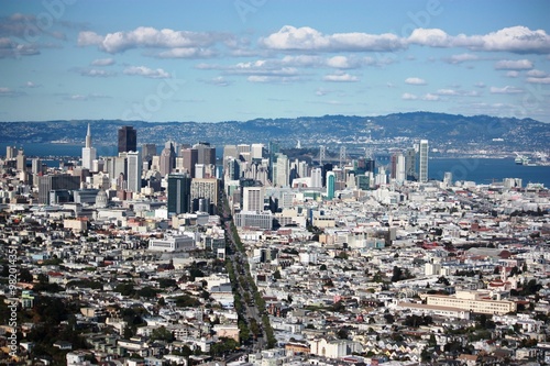 San Francisco view from the Twin Peaks Vista Point  California USA 