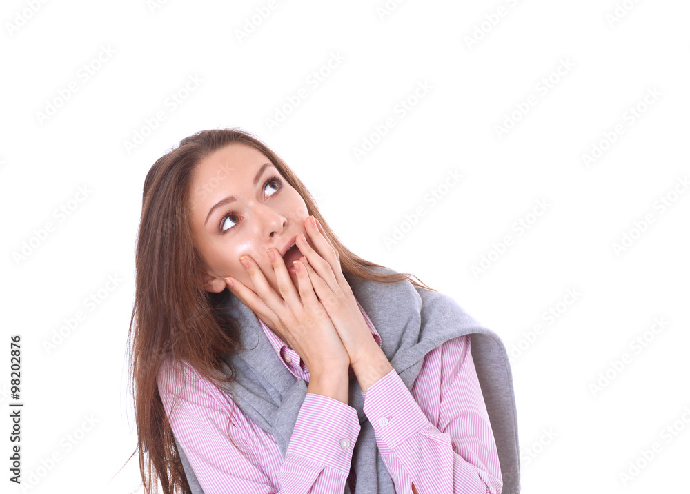 Portrait of an attractive fashionable young brunette woman Portrait of an attractive fashionable young brunette woman