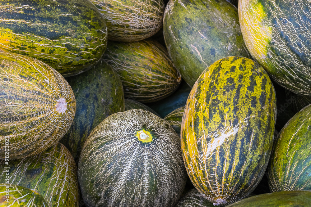 bunch of ripe melons ripe for eating
