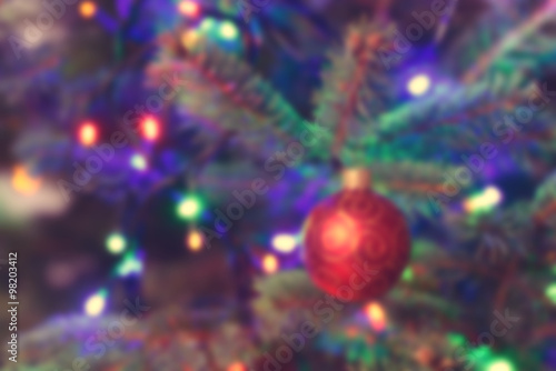 Blurred photo of christmas tree, detail © SasaStock