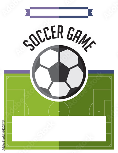 Soccer Football Game Flyer Illustration