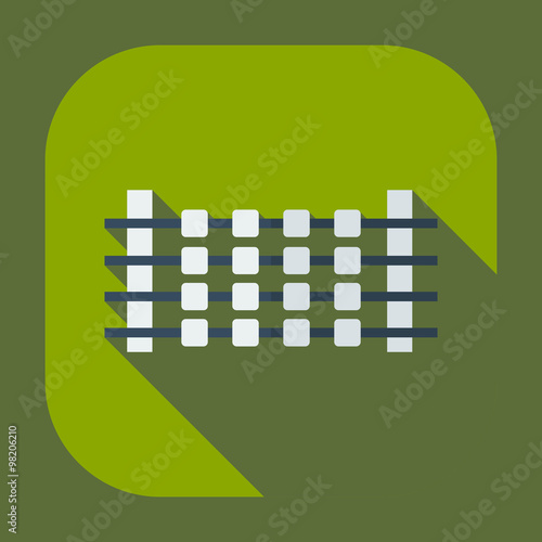 Flat modern design with shadow icons shashlik