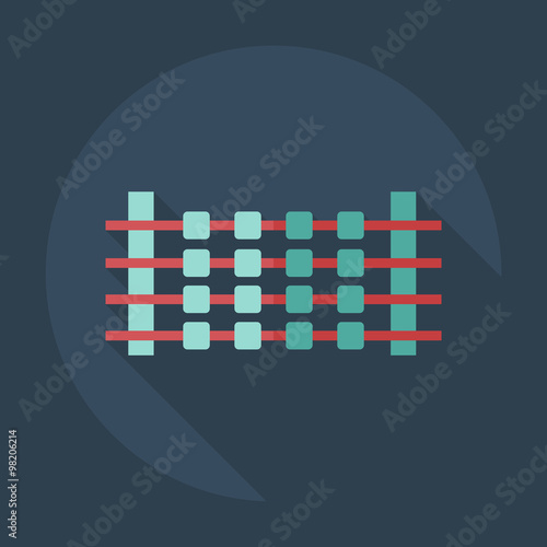 Flat modern design with shadow icons shashlik