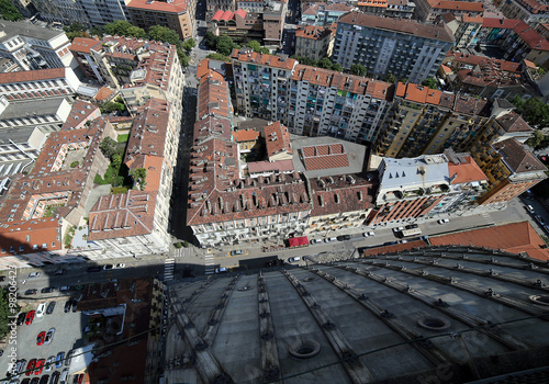 Turin from the MOLE ANTONELLIANA and the shadow of big tower