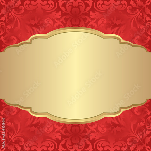 antique background with golden banner