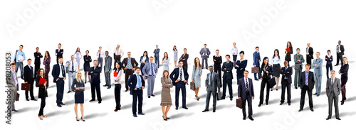 Group of business people. Isolated over white background