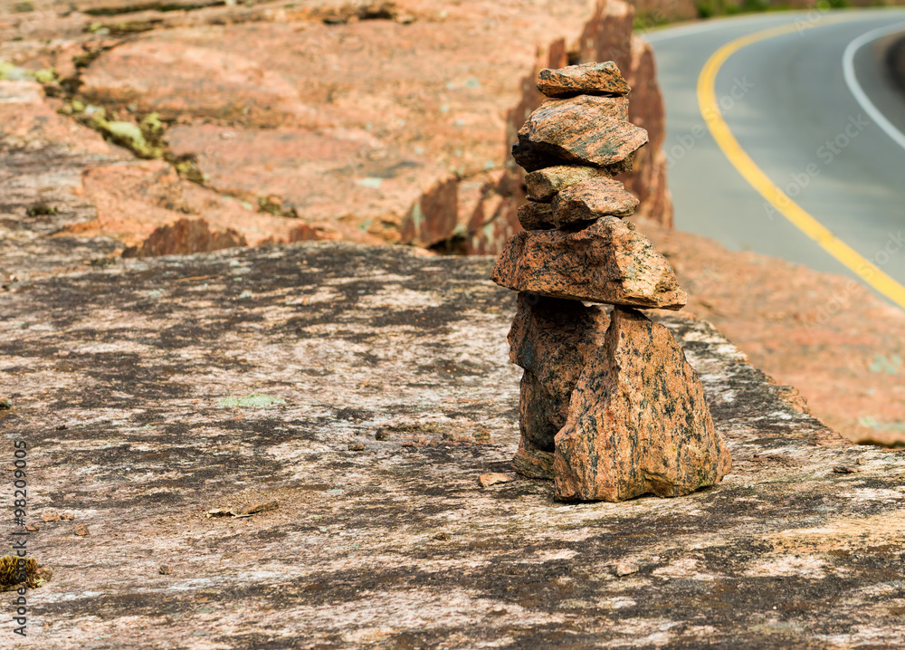 Inukshuk at a road cut in Muskoka, Ontario Inukshuk at a road cut in Muskoka, Ontario