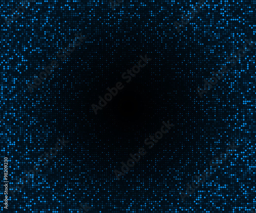 Abstract illustration. Glowing mosaic of circles on dark background © Anci Valiart