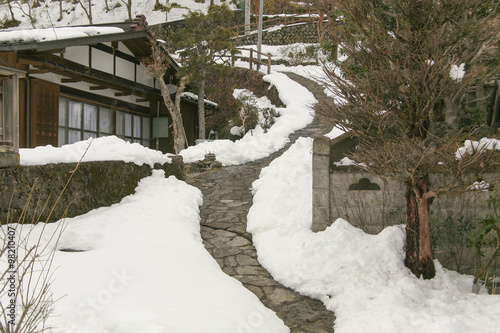 Wallpaper Mural Landscape of Japanese local village in the mountains.  "Hayakawa Torontodigital.ca
