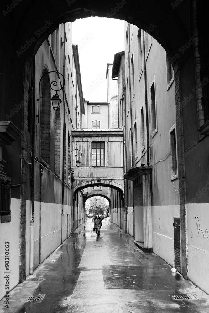 Naklejka premium Lyon - passage rue Menestrier