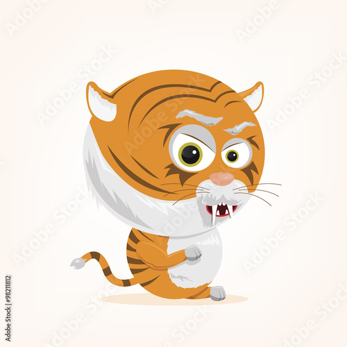 Fototapeta Naklejka Na Ścianę i Meble -  Cartoon Tiger