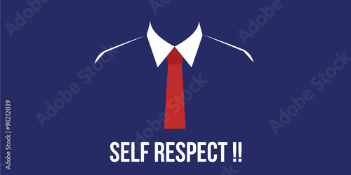 self respect confidence person with suit red tie