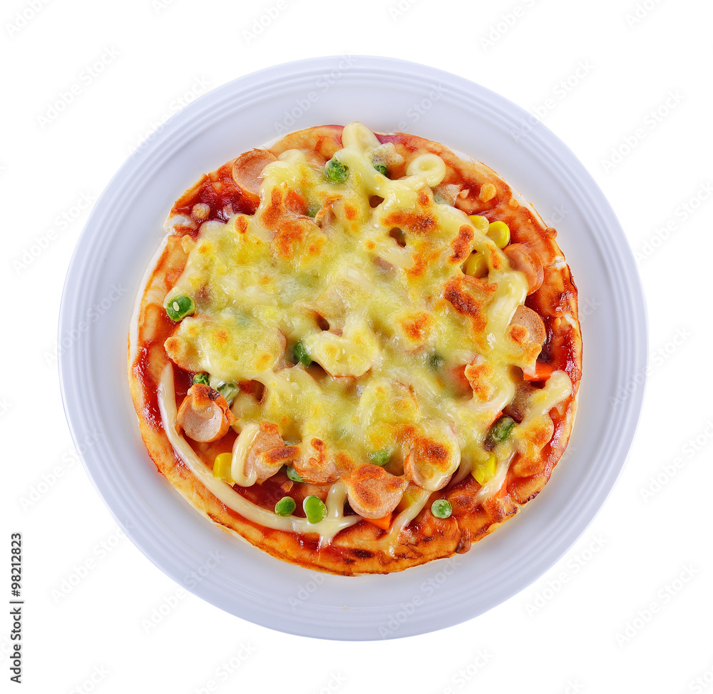Pizza on white background Pizza on white background