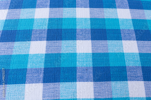blue and white tablecloth fabric texture background