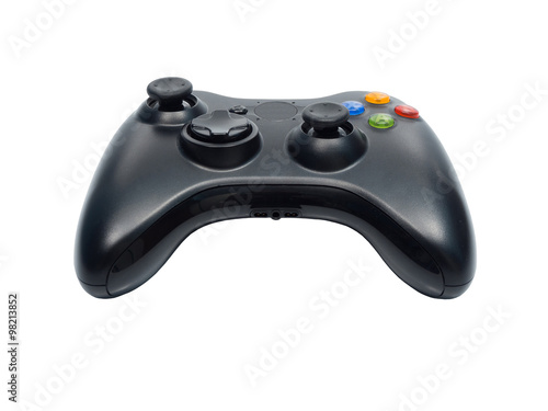 video game controller on white background