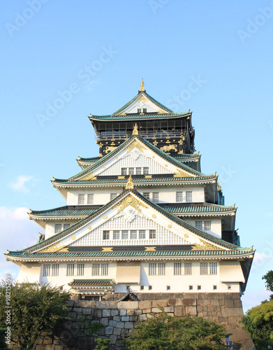 Osaka castle in daytime