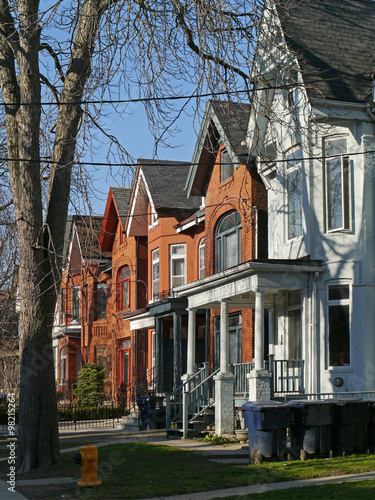 Victorian houses with gables