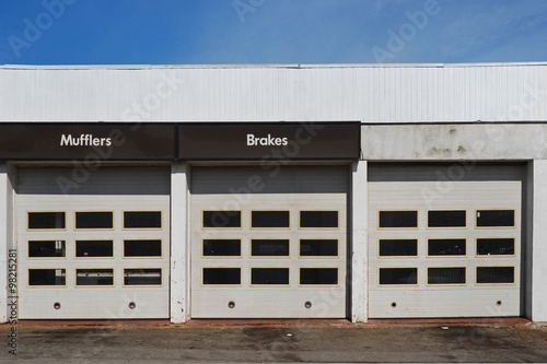 doors of auto repair garage