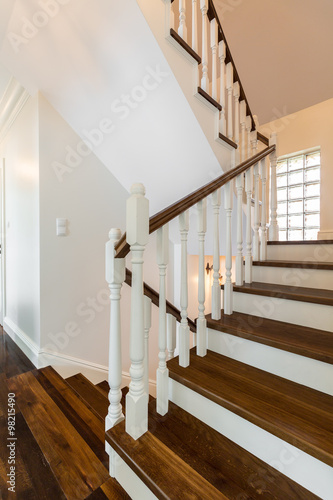 Stairs of luxurious storey house