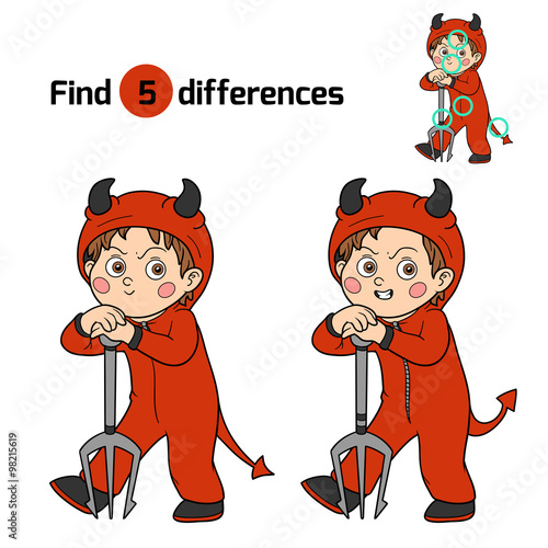 Find differences: Halloween character (devil)