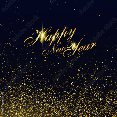 Background gold composition can be used for New Year's greeting cards.