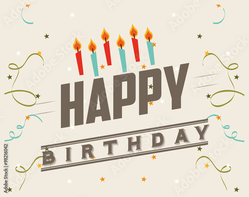 Canvas Print happy birthday design