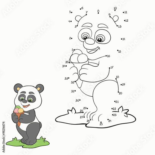Fototapeta Naklejka Na Ścianę i Meble -  Numbers game (panda)