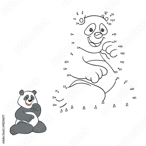 Fototapeta Naklejka Na Ścianę i Meble -  Numbers game (panda)